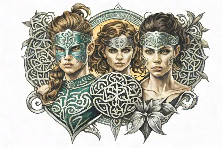 Celtic Boy And Girl Super Heroes