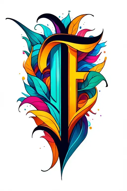 T T F N Letters In Tribal Wrap Around