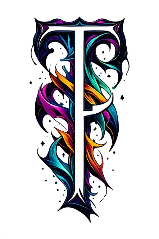 T T F N Letters In Tribal Wrap Around