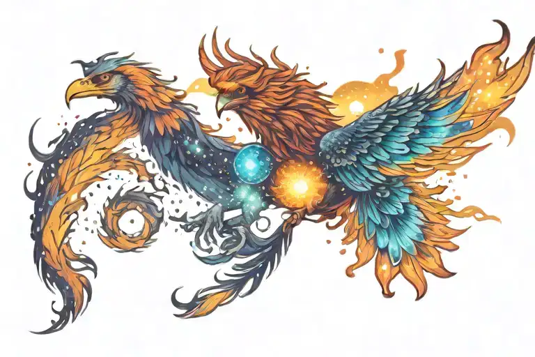 Galactic Phoenix Rising Into Milky Way