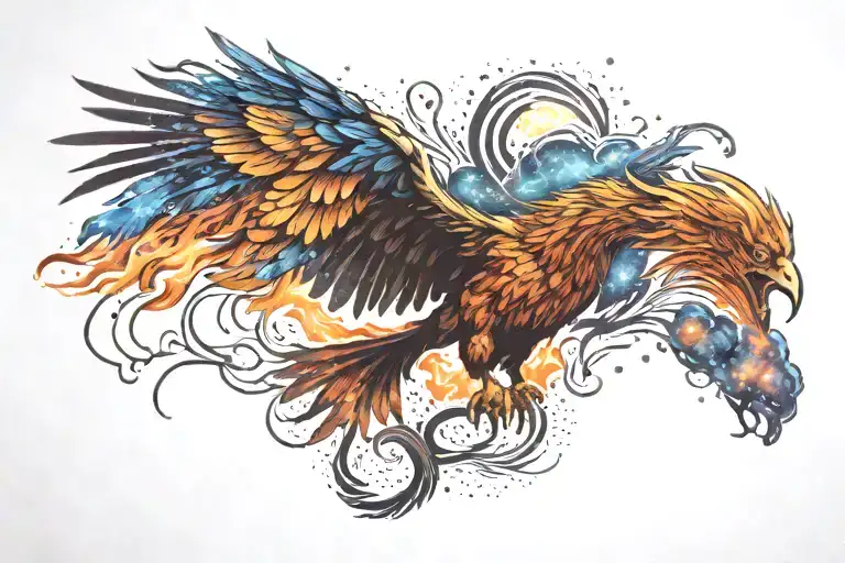 Galactic Phoenix Rising Into Milky Way