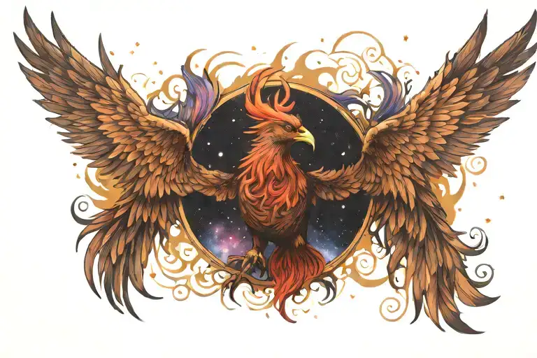 Galactic Phoenix Rising Into Milky Way