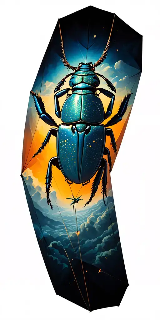 Isis Scarab Kite Flying