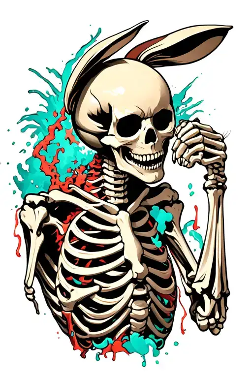 Looney Tunes Turning Into Skeletons Breaking Out Rib Cage