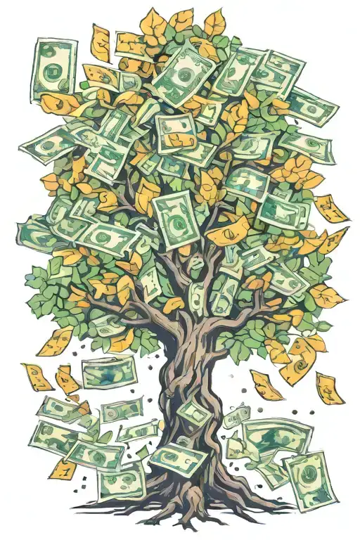 Tree With Money As Its Leaves