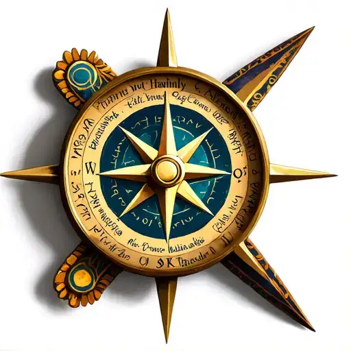 Compass With Family Names Incorporated