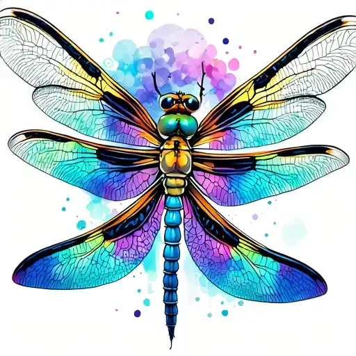 Dragonfly With Lung Cancer Awareness Ribbon