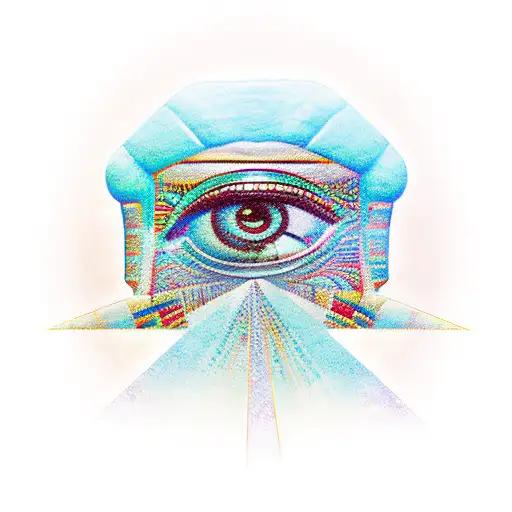 Third Eye With Egyptian Hieroglyphs