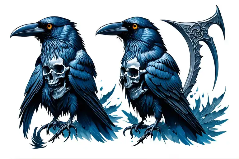 Crow Skull Scythe