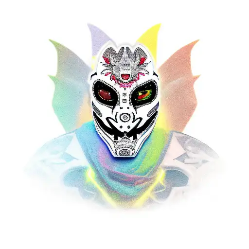 Dragon With Luchador Mask