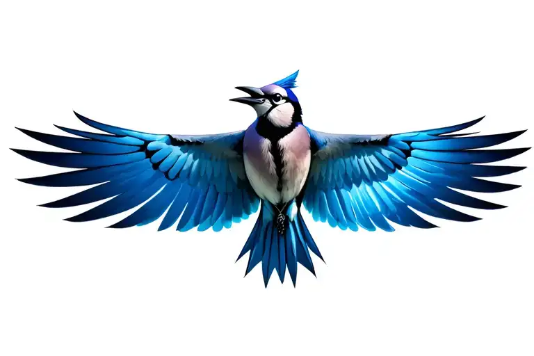 3 Blue Jay Bird Flying