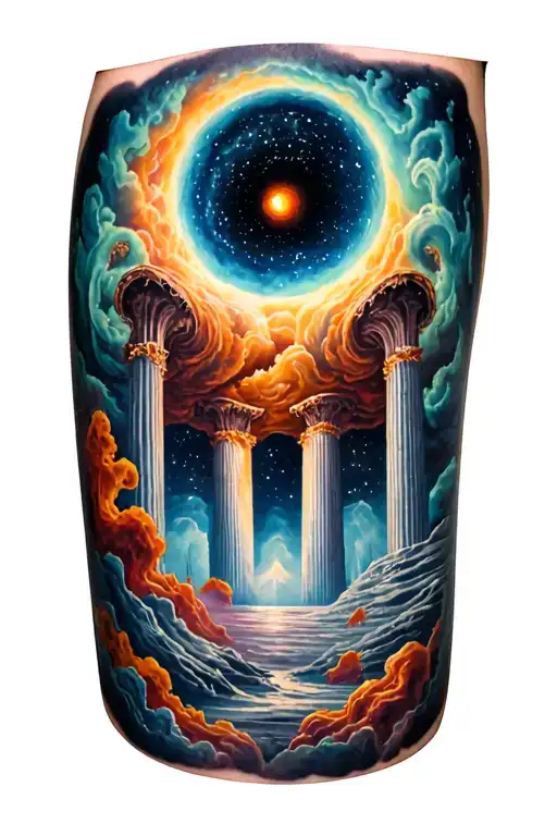 Black Hole Swallowing Pillars Of Creation