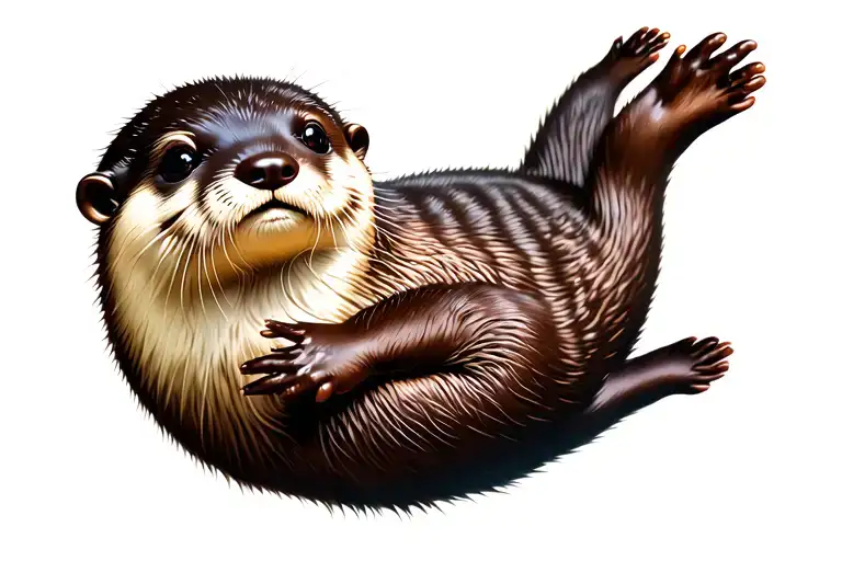 Mom Baby Otter