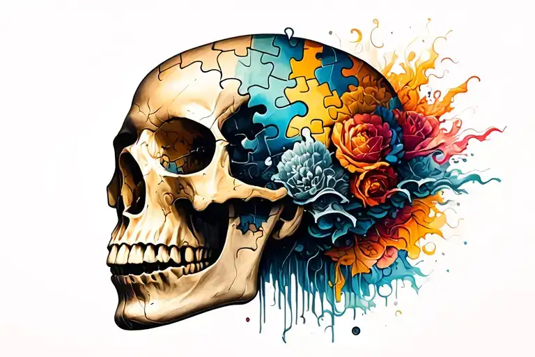 Rebuilding A Broken Mind In A Puzzle Skull