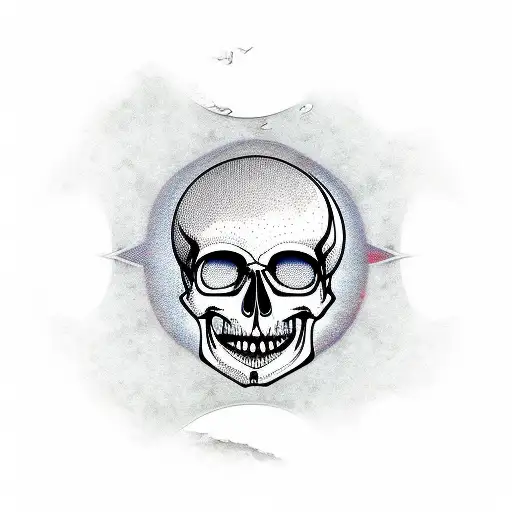 Pirate Skull With A Moon