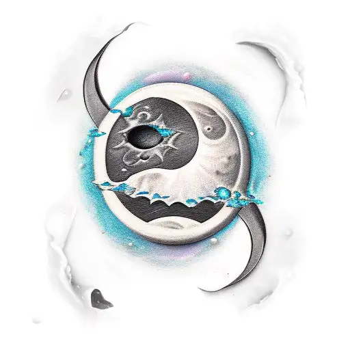 Half Moon With Mean Face