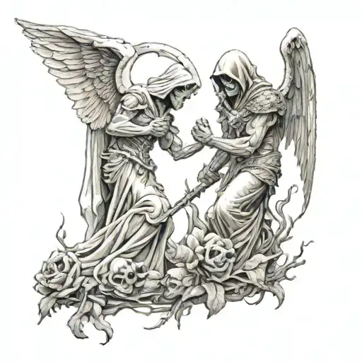 A Reaper And Angel Working Together To Bring Peace To The Underworld