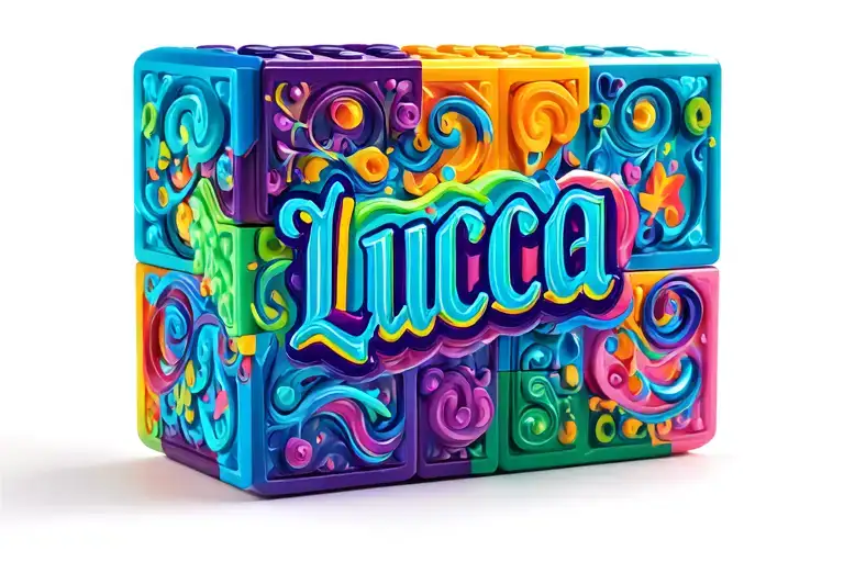 Toy Blocks Name Luca Color