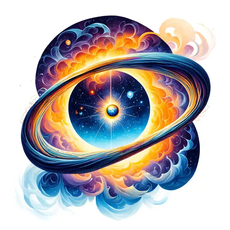 Infinity And Cosmic Sky Tattoo Design