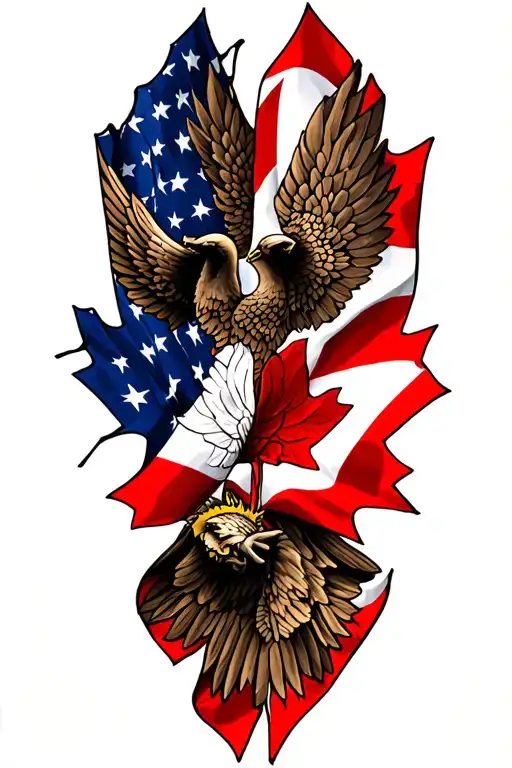 Veterans Nation And Canadian Flag