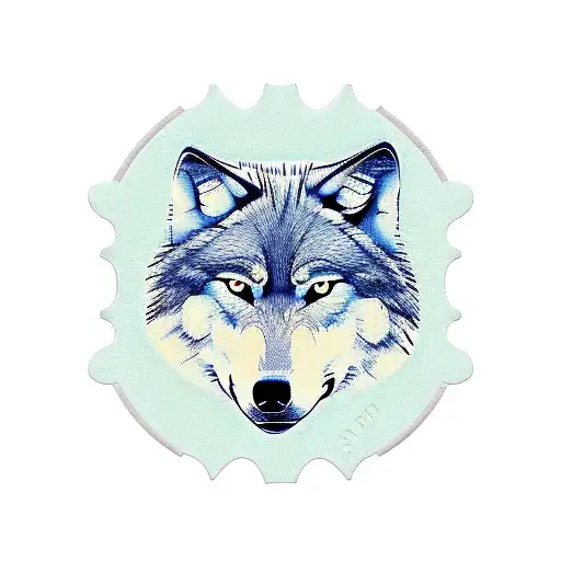 Wolf In A Circular Stamp