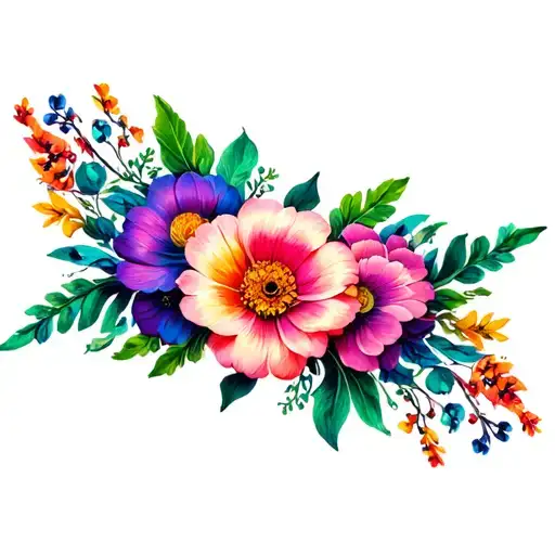 Bracelet From Flowers On The Wrist