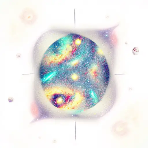 Telescope With Stars And Galaxies In The Background