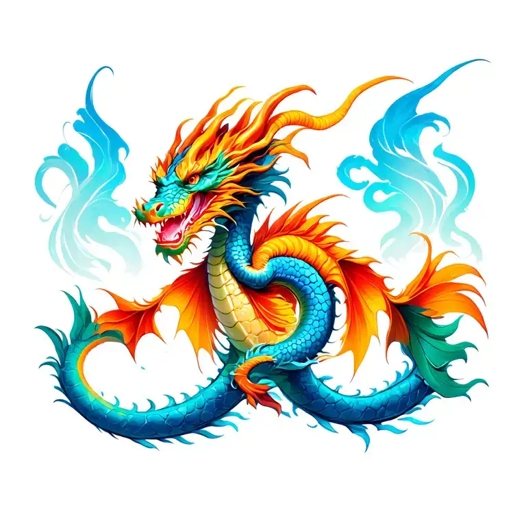 2 Dragon In The Form Of The Astrological Sign Of The Fish