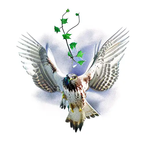Hawk With Ivy On A Wrecking Ball