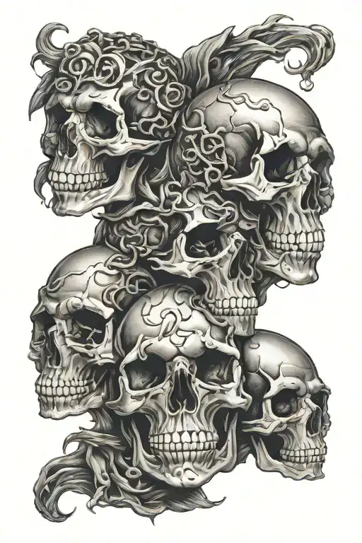 Hear No Evil See No Evil Speak No Evil Skulls Surrounded