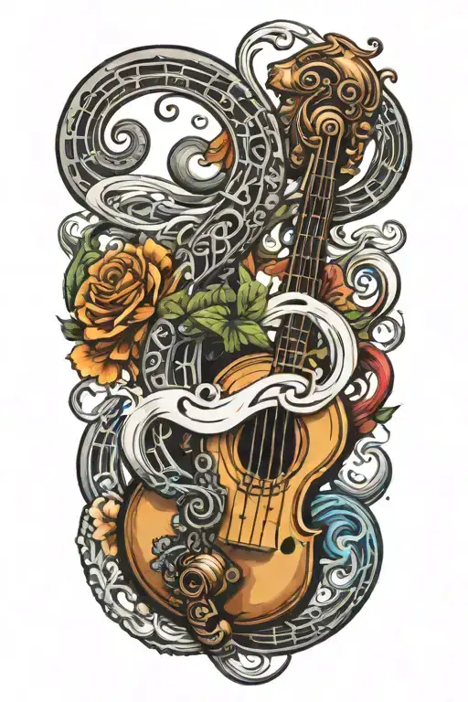 Treble Clef Holding A Dying Bass Clef Shaking His Fist