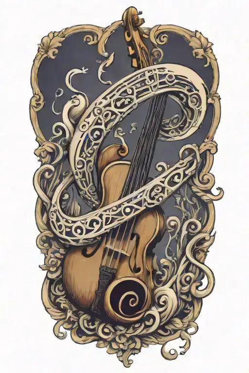 Treble Clef Holding A Dying Bass Clef Shaking His Fist