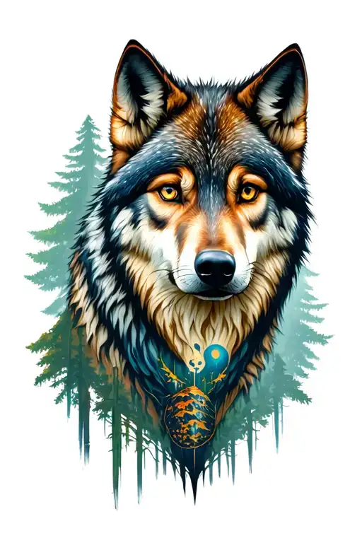 Wolf With Forest In Background Survives First Contact