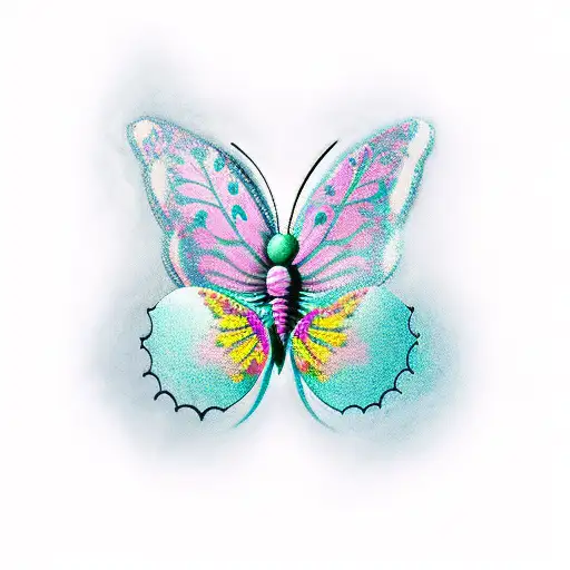 Butterfly Flower Pink Girly Dark