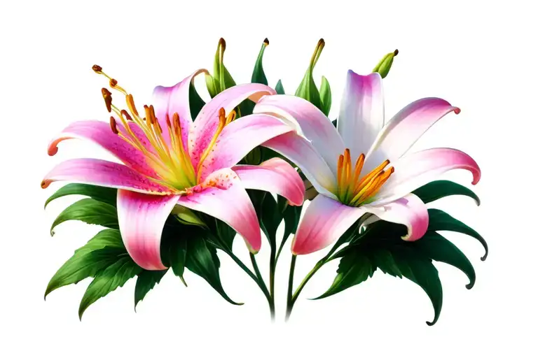 Lily And Daisy Flower