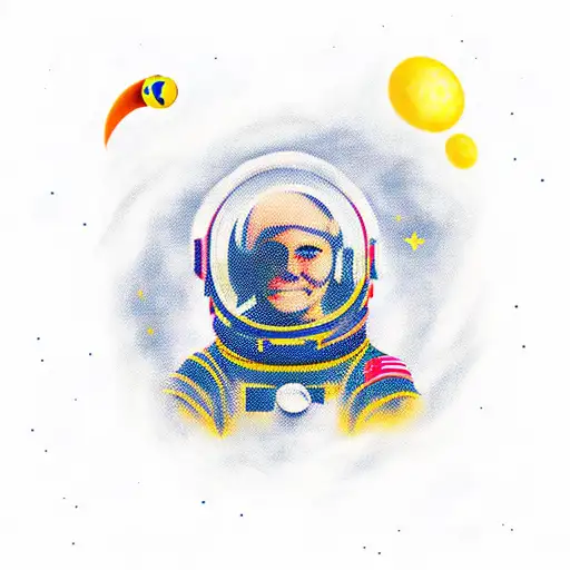Astronaut With Stars