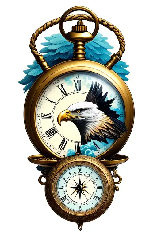 Eagle Pocket Watch Compass