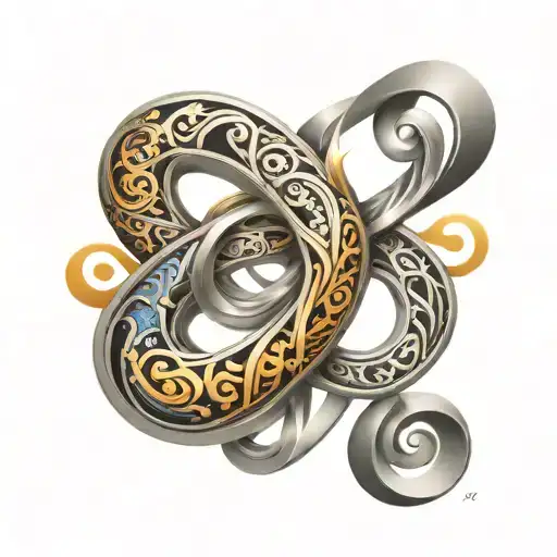 A Infinity Symbol Logo Intertwined Within