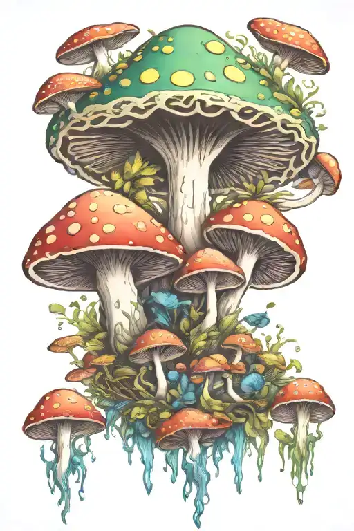 Psychedelic Mushroom Mandala