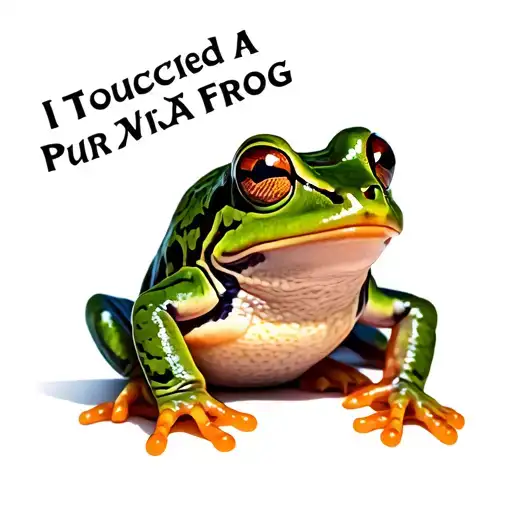 Blue Jean Frog That Says I Touched A Frog Pura Vida