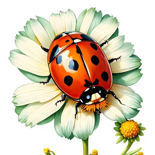 Ladybug On A Buttercup