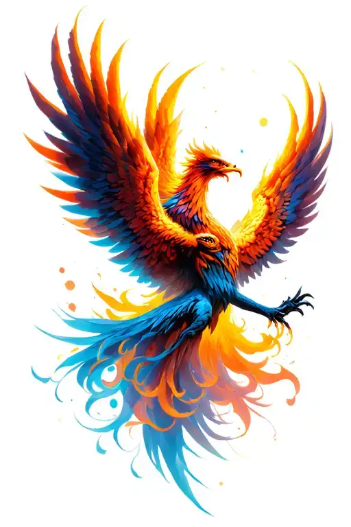 Pheonix Rising Phoenix Wings Spread