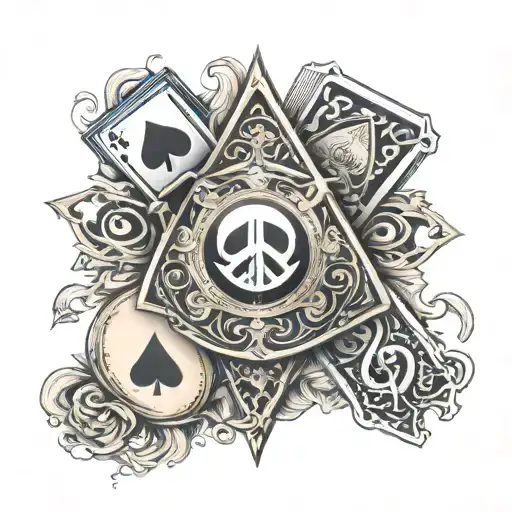 Peace Of Mind And Ace Of Spades Symbol