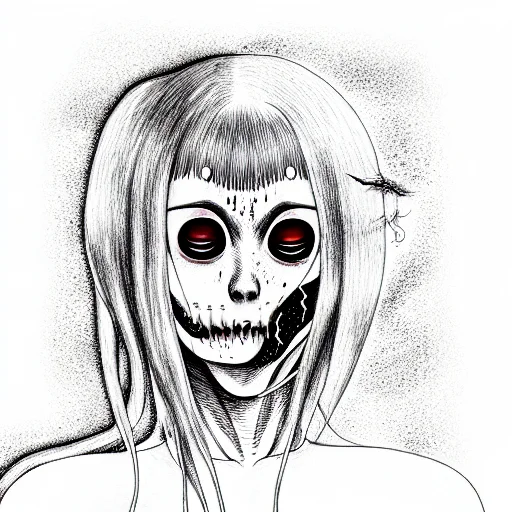 Junji Ito Horror Girl Pretty