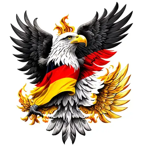Feuerweuto Federal Eagle And Germany Flag