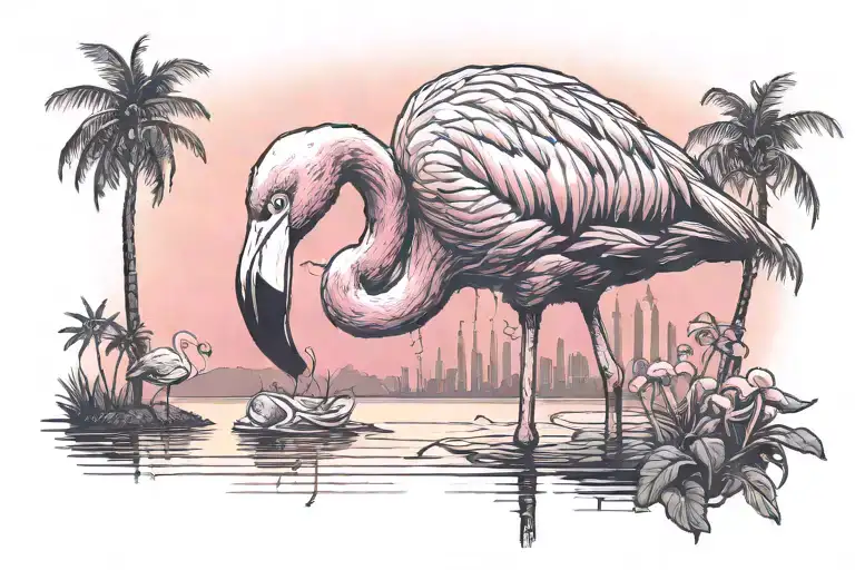 Flamingo Sunset Child Sniffs Cocaine