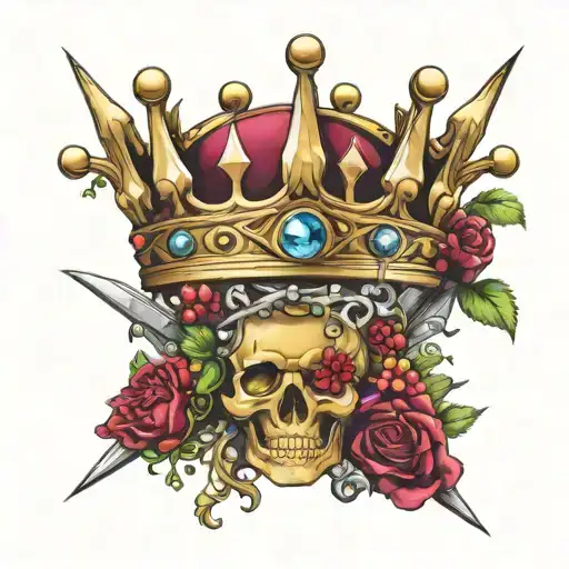 Crown Made With Swords And Jewels