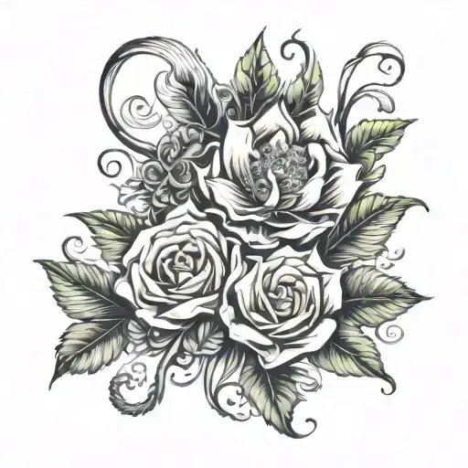 Karma Symbol And Flower Growing