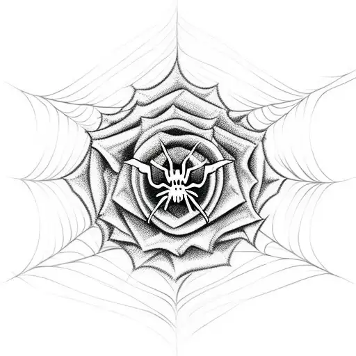 Spider Web And Roses