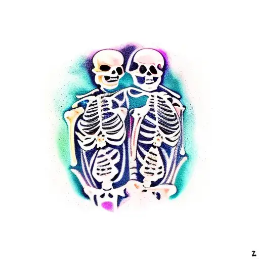 Mother And Daughter Skeleton